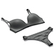 Women's Lingerie Black Set - Female Bikini Thong Underpants With Brassiere - 3DOcean Item for Sale