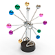 Newton pendulum creative rotating multi-colored eternal balls - 3DOcean Item for Sale