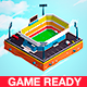 Cartoon Low Poly City Stadium - 3DOcean Item for Sale