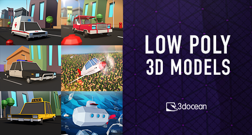 Low poly 3d models