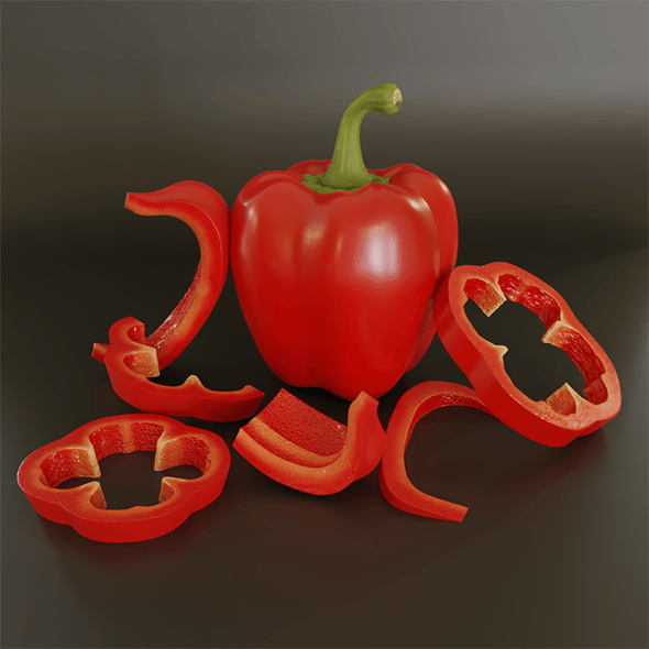 Red Paprika and Sliced Paprika